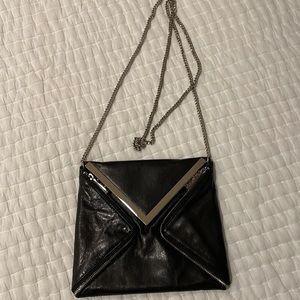 KOOBA black leather small square shoulder bag